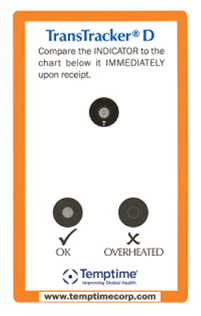 Transtracker D-Irreversible Visual Temperature Indicator