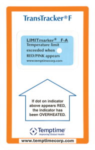 Transtracker-F Irreversible Visual Temperature Indicator